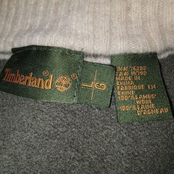 Timberland lambs wool quarter zip sweater size Medium - Picture 4 of 4